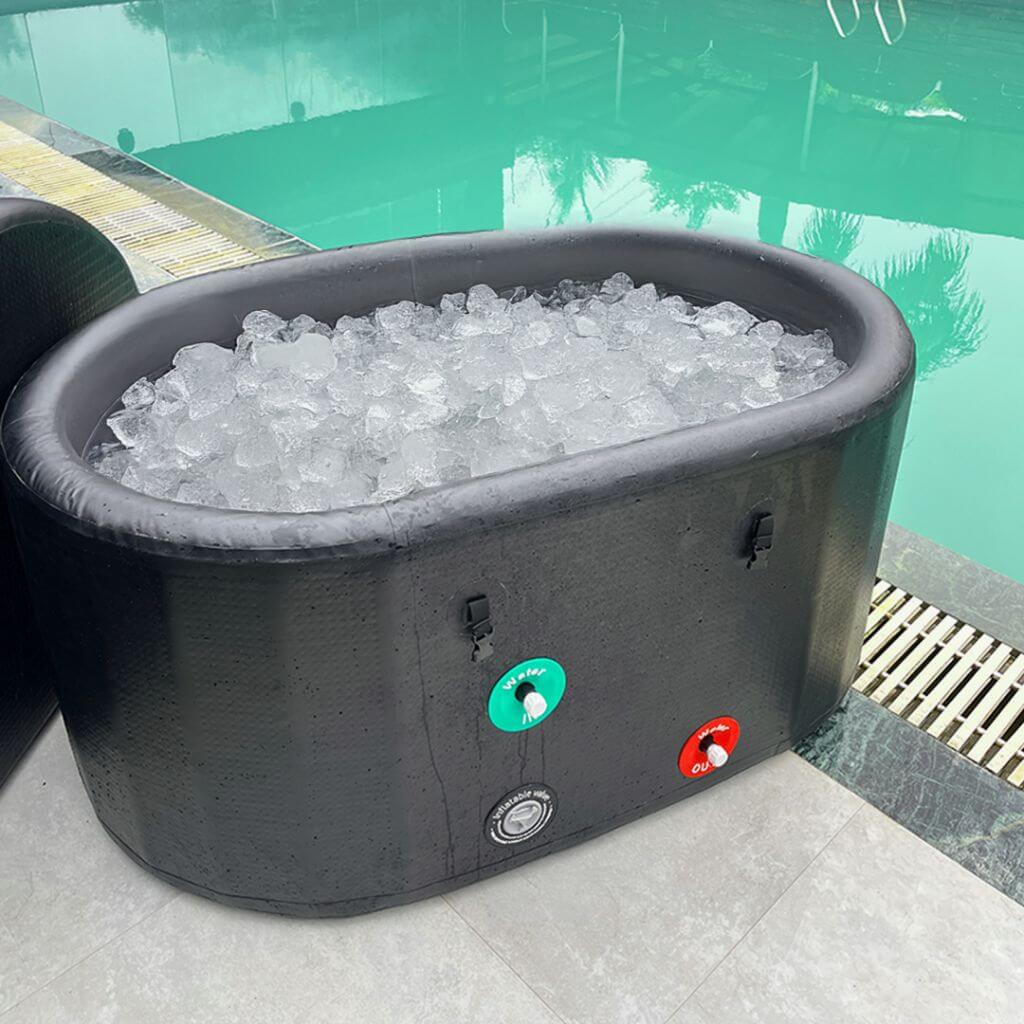 Extra Large Portable Ice Bath Tub X Pro with 2 Tags for Water Chiller Compatibility and Prolonged Temperature Retention - RevivPro