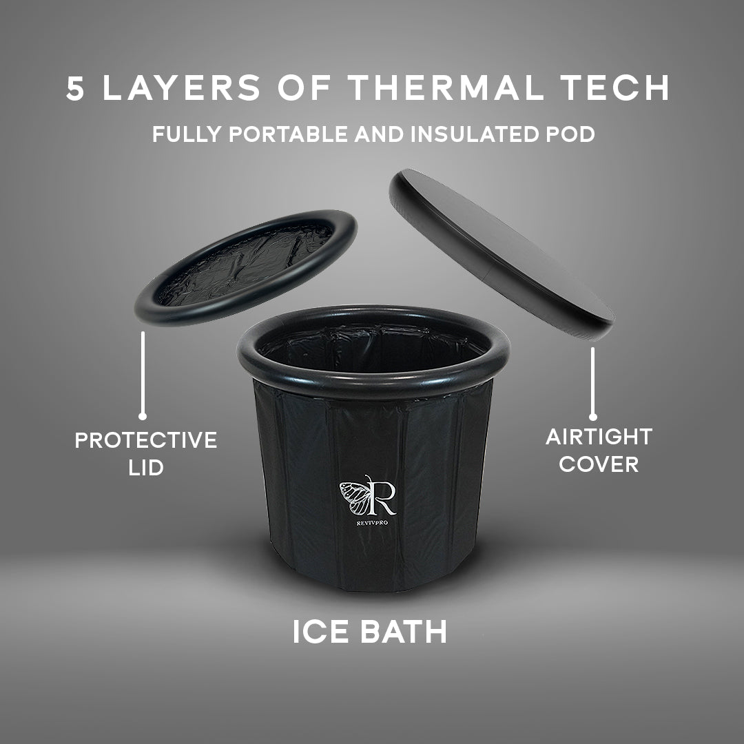 Portable Foldable Ice Bath Tub - Water Chiller Compatible Cold Plunge for Recovery and Wellness