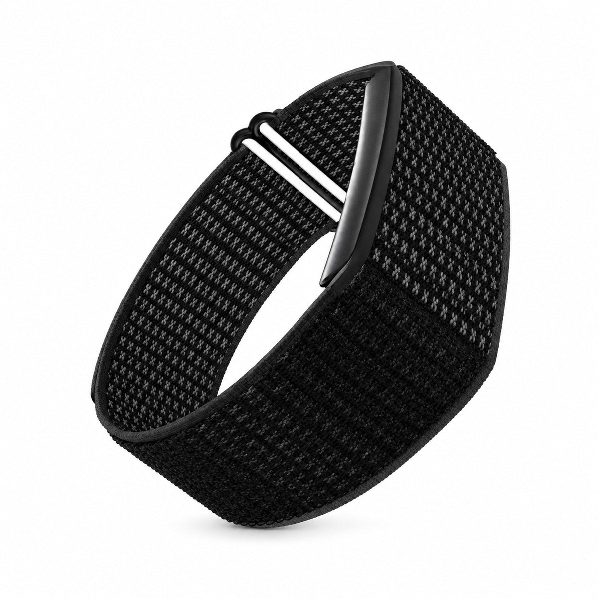 AI Voice Recorder Band – black woven screenless smart wristband on white | RevivPro
