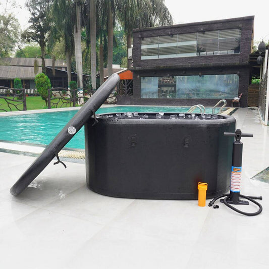 Extra Large Portable Ice Bath Tub X Pro with 2 Tags for Water Chiller Compatibility and Prolonged Temperature Retention - RevivPro