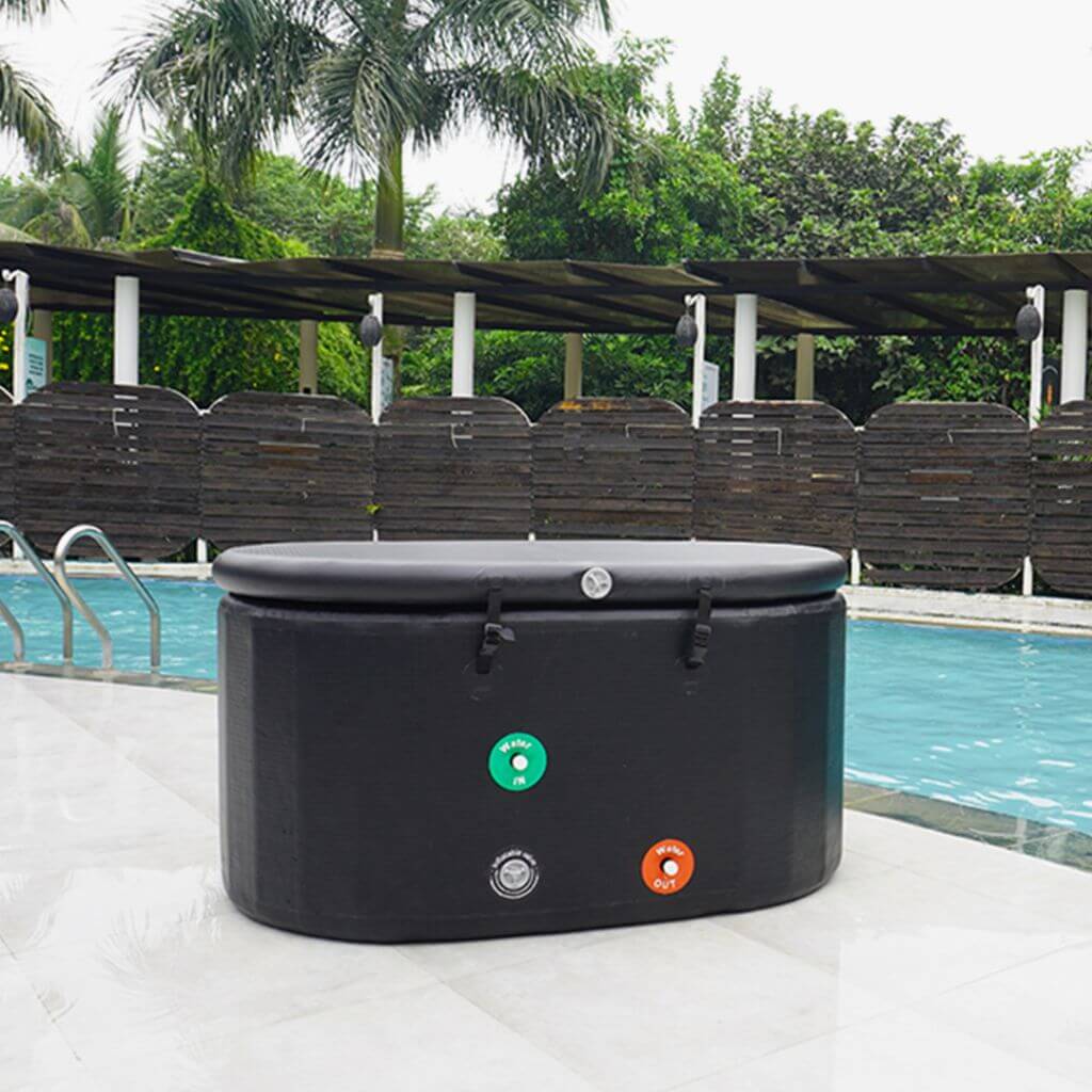 Extra Large Portable Ice Bath Tub X Pro with 2 Tags for Water Chiller Compatibility and Prolonged Temperature Retention - RevivPro