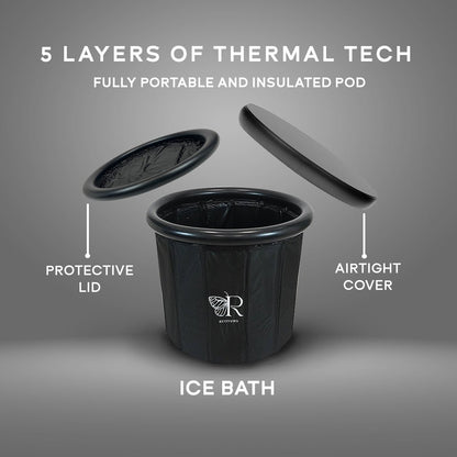 Portable Foldable Ice Bath Tub - Water Chiller Compatible Cold Plunge for Recovery and Wellness - RevivPro