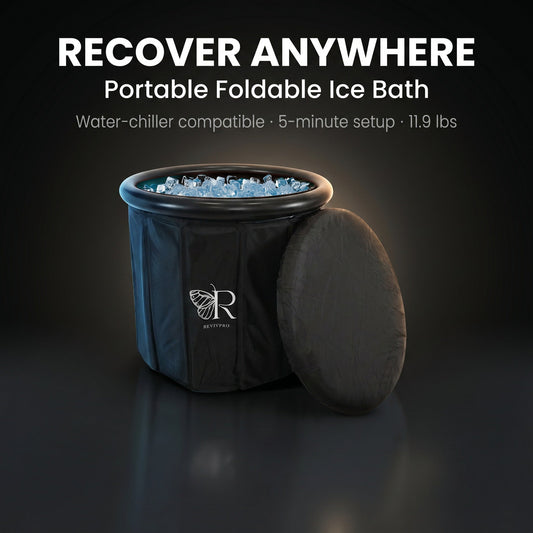 Portable Foldable Ice Bath Tub - Water Chiller Compatible Cold Plunge for Recovery and Wellness - RevivPro