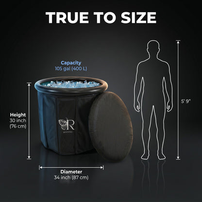 Portable Foldable Ice Bath Tub - Water Chiller Compatible Cold Plunge for Recovery and Wellness - RevivPro