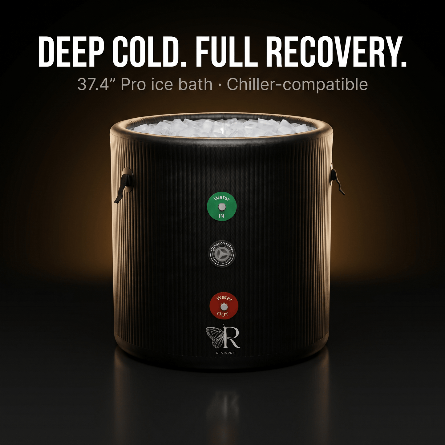 Portable Ice Bath Tub Pro - Water Chiller Compatible Cold Plunge Easy Recovery Solution - RevivPro