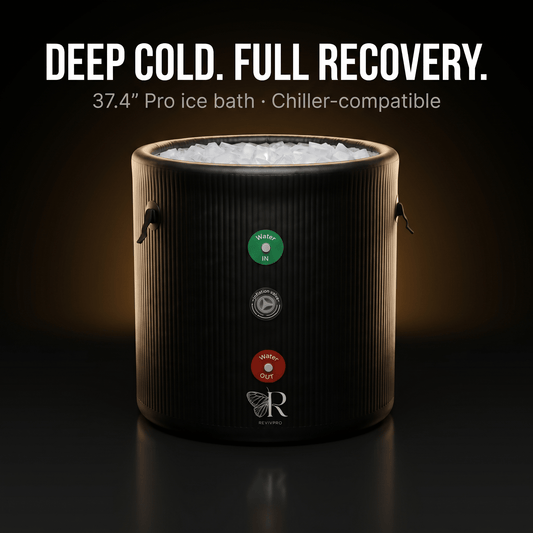 Portable Ice Bath Tub Pro - Water Chiller Compatible Cold Plunge Easy Recovery Solution - RevivPro