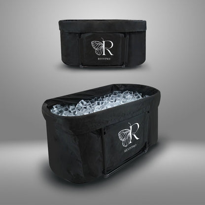 Portable Oval Ice Bath Tub X with Extra Length - Water Chiller Compatible Cold Plunge - RevivPro