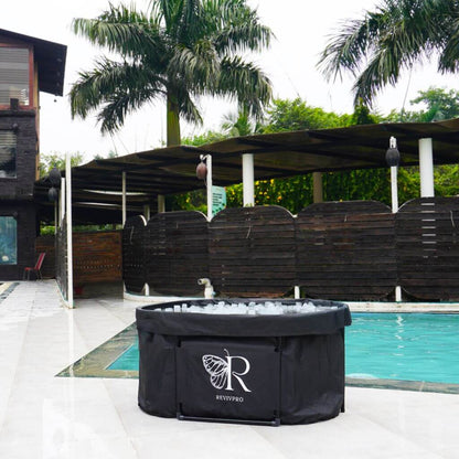 Portable Oval Ice Bath Tub X with Extra Length - Water Chiller Compatible Cold Plunge - RevivPro