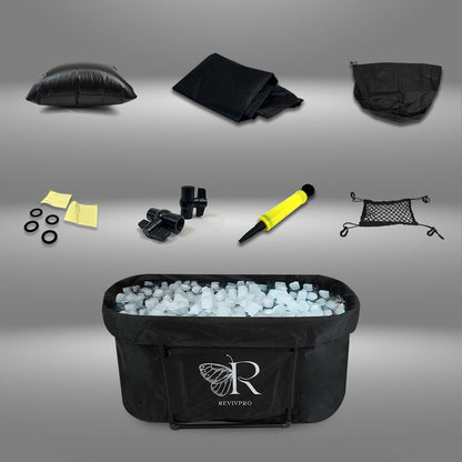 Portable Oval Ice Bath Tub X with Extra Length - Water Chiller Compatible Cold Plunge - RevivPro