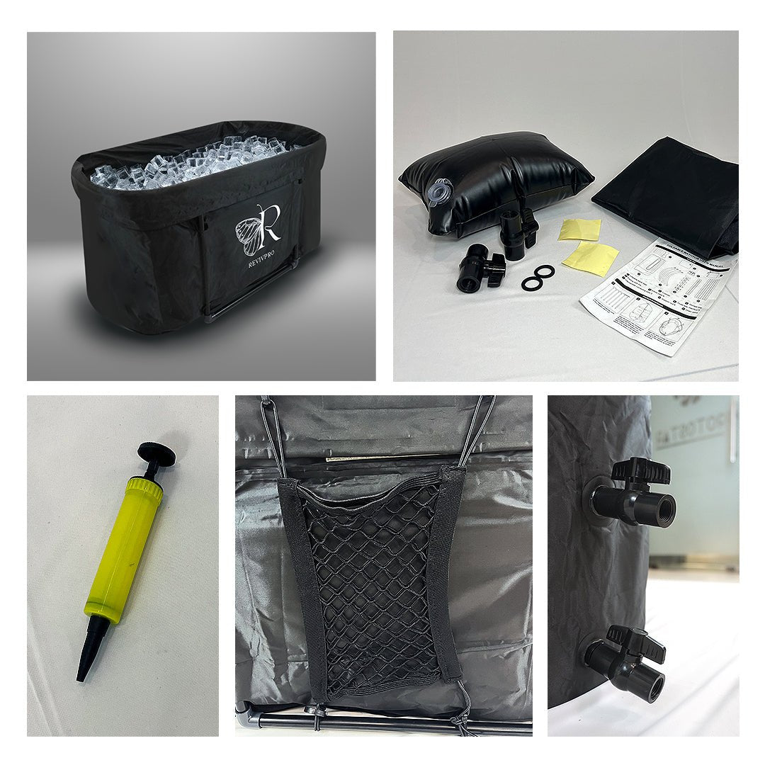 Portable Oval Ice Bath Tub X with Extra Length - Water Chiller Compatible Cold Plunge - RevivPro