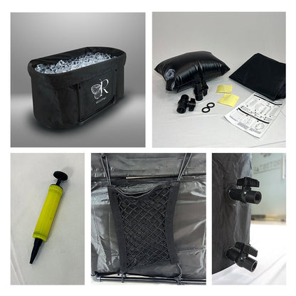 Portable Oval Ice Bath Tub X with Extra Length - Water Chiller Compatible Cold Plunge - RevivPro