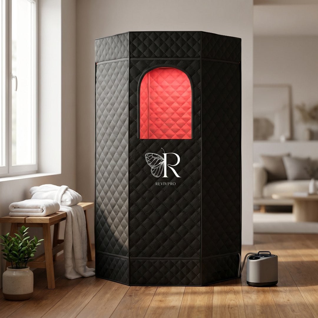Portable Steam Sauna Box with Skin Care Red Light - RevivPro
