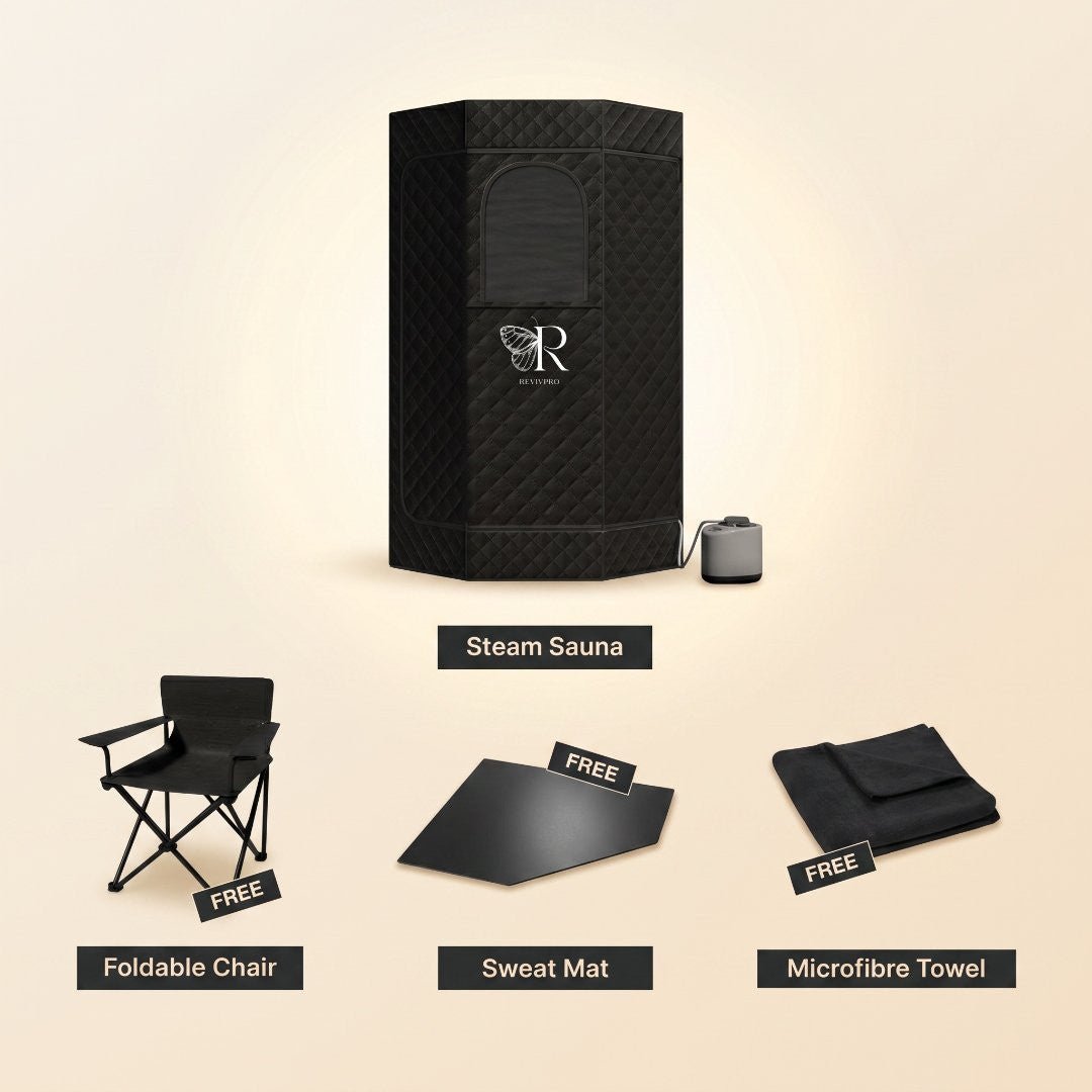 Portable Steam Sauna Box with Skin Care Red Light - RevivPro