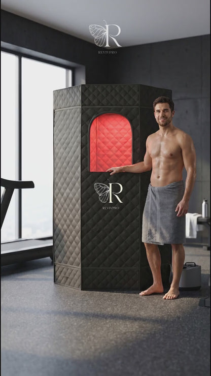Portable Steam Sauna Box with Skin Care Red Light
