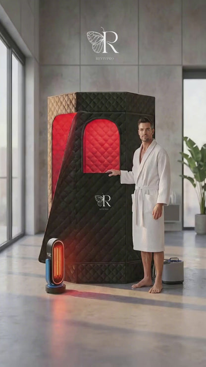 Red Light Sauna Bundle Kit – Red Light Steam Sauna + 1500W Ceramic Heater