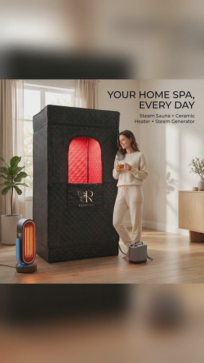 Complete Home Sauna Starter Bundle Kit – Steam Sauna + Sauna Heater