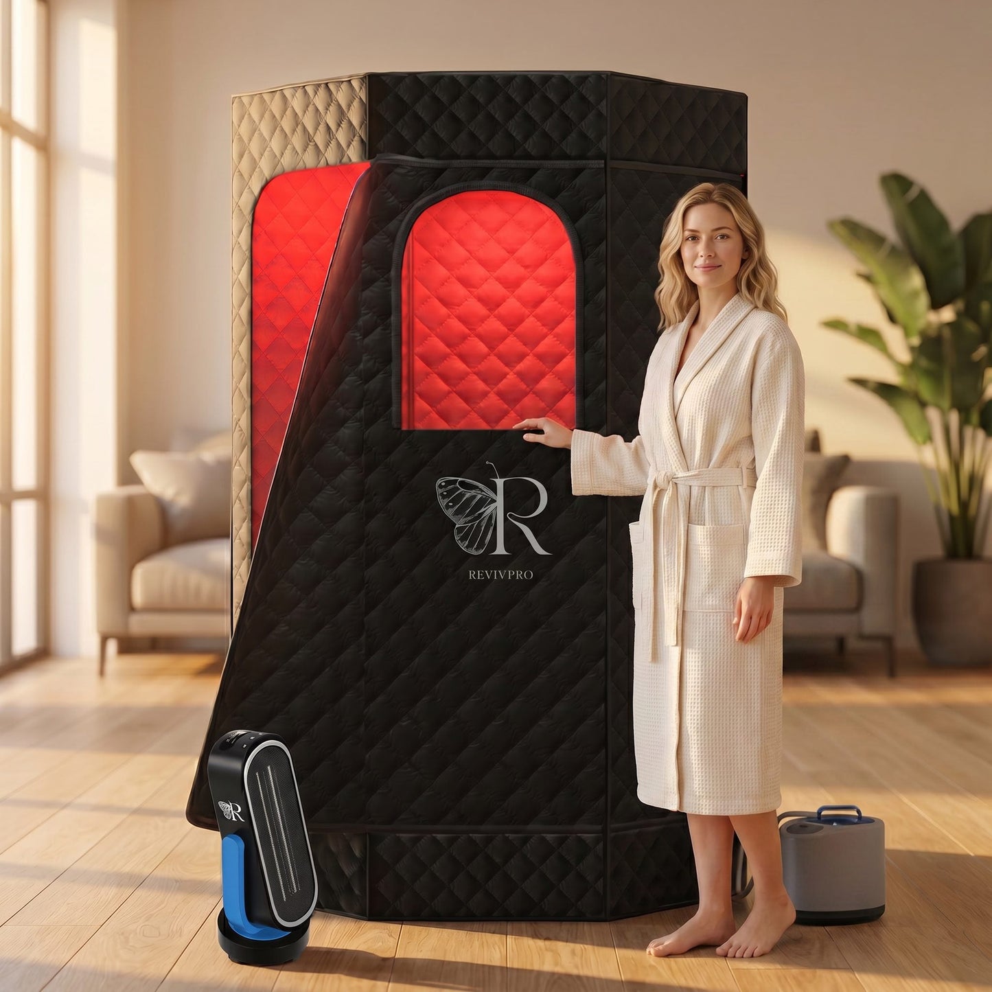 Sauna Heater – 1500W Ceramic Carbon QuickHeat® with Remote - RevivPro