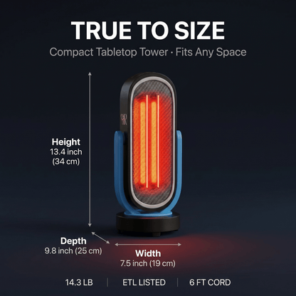 Sauna Heater – 1500W Ceramic Carbon QuickHeat® with Remote - RevivPro